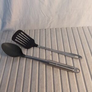 Hoffritz Black‎ & Silver Stainless Steel Cooking Spoon & Turner is unbranded
